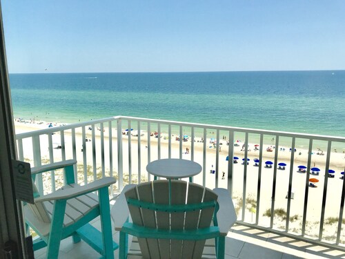 No Host Fees, Beachfront Penthouse Located On The 9th Floor with Two Balconies!!