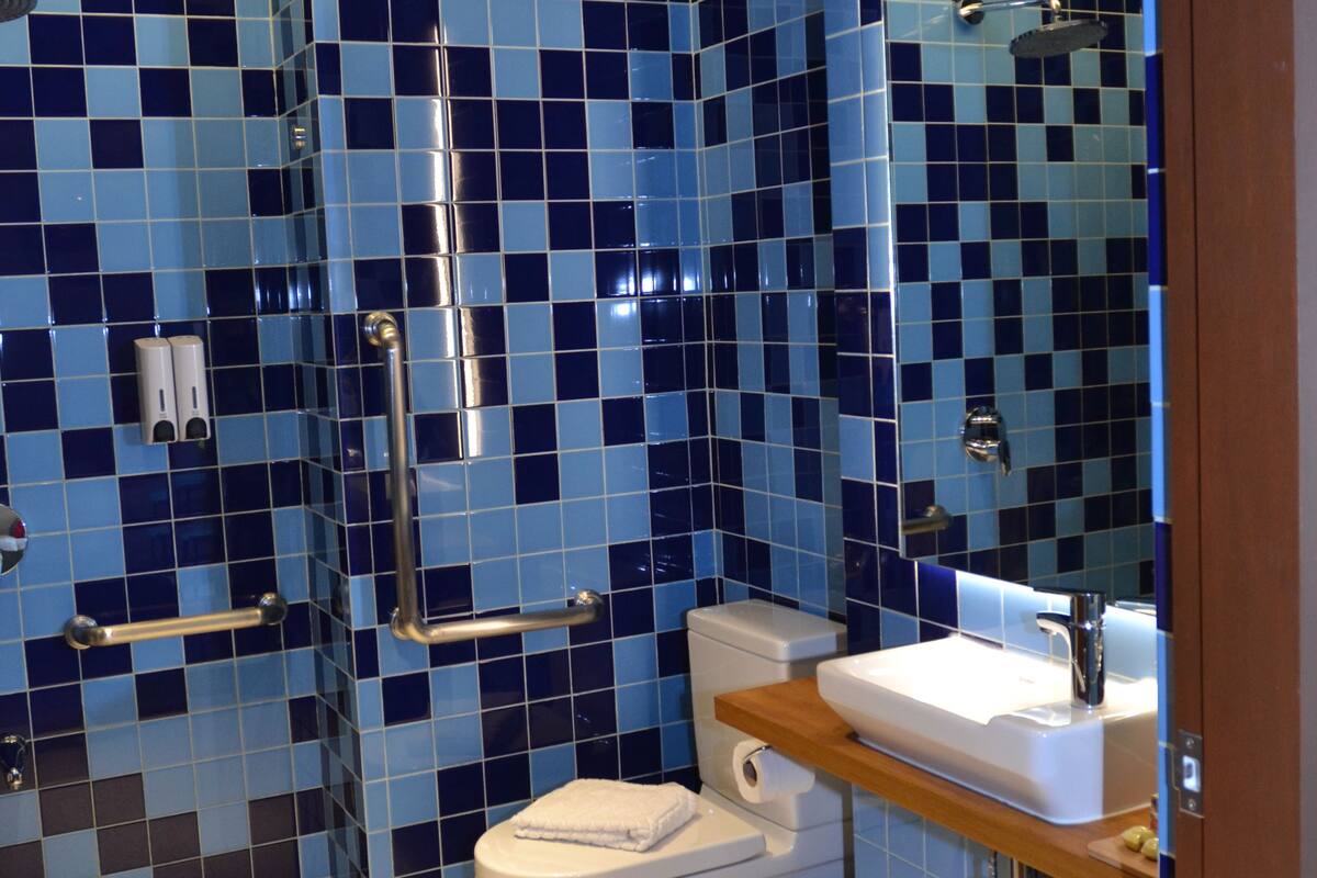deluxe room, accessible | bathroom shower