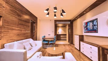 Ropa de cama de alta calidad y minibar