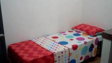 Desk, free WiFi, bed sheets