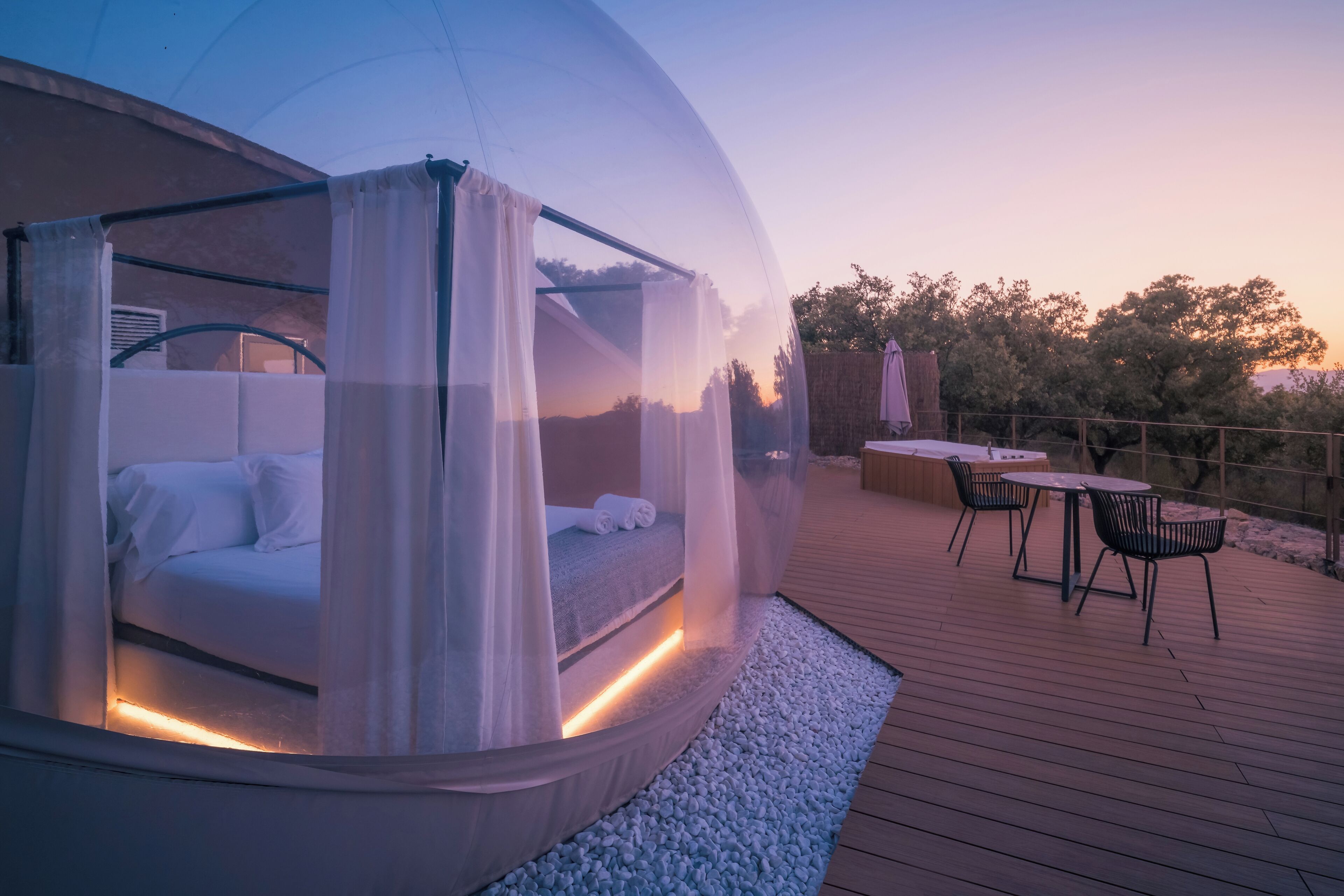 Suite Deluxe - Luna privada con vistas panorámicas al cielo y jacuzzi | Een minibar, gratis wifi, beddengoed