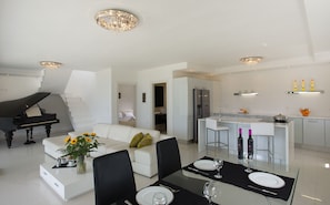 Luxury Villa | Living area | TV - Villa Delimari (Lefkada)
