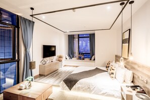 In-room safe, desk, blackout curtains, iron/ironing board