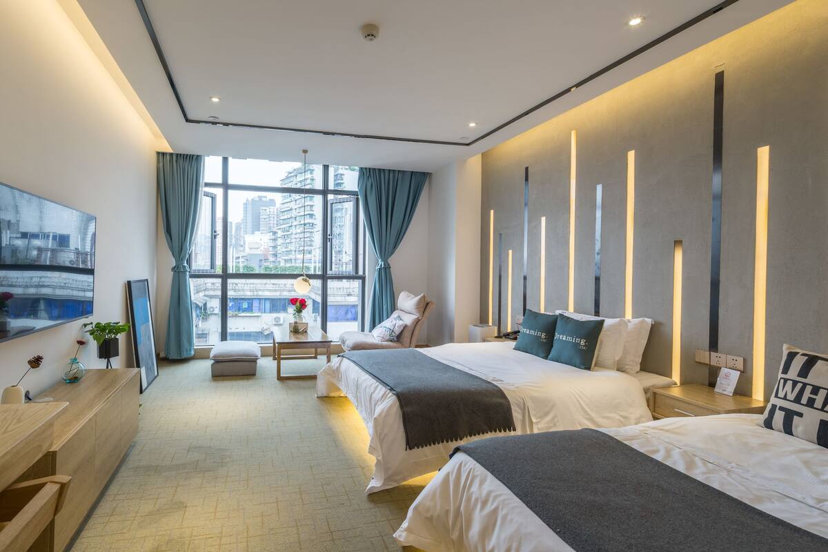 In-room safe, desk, blackout curtains, iron/ironing board