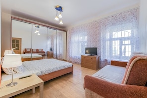 Desk, iron/ironing board, free WiFi, bed sheets