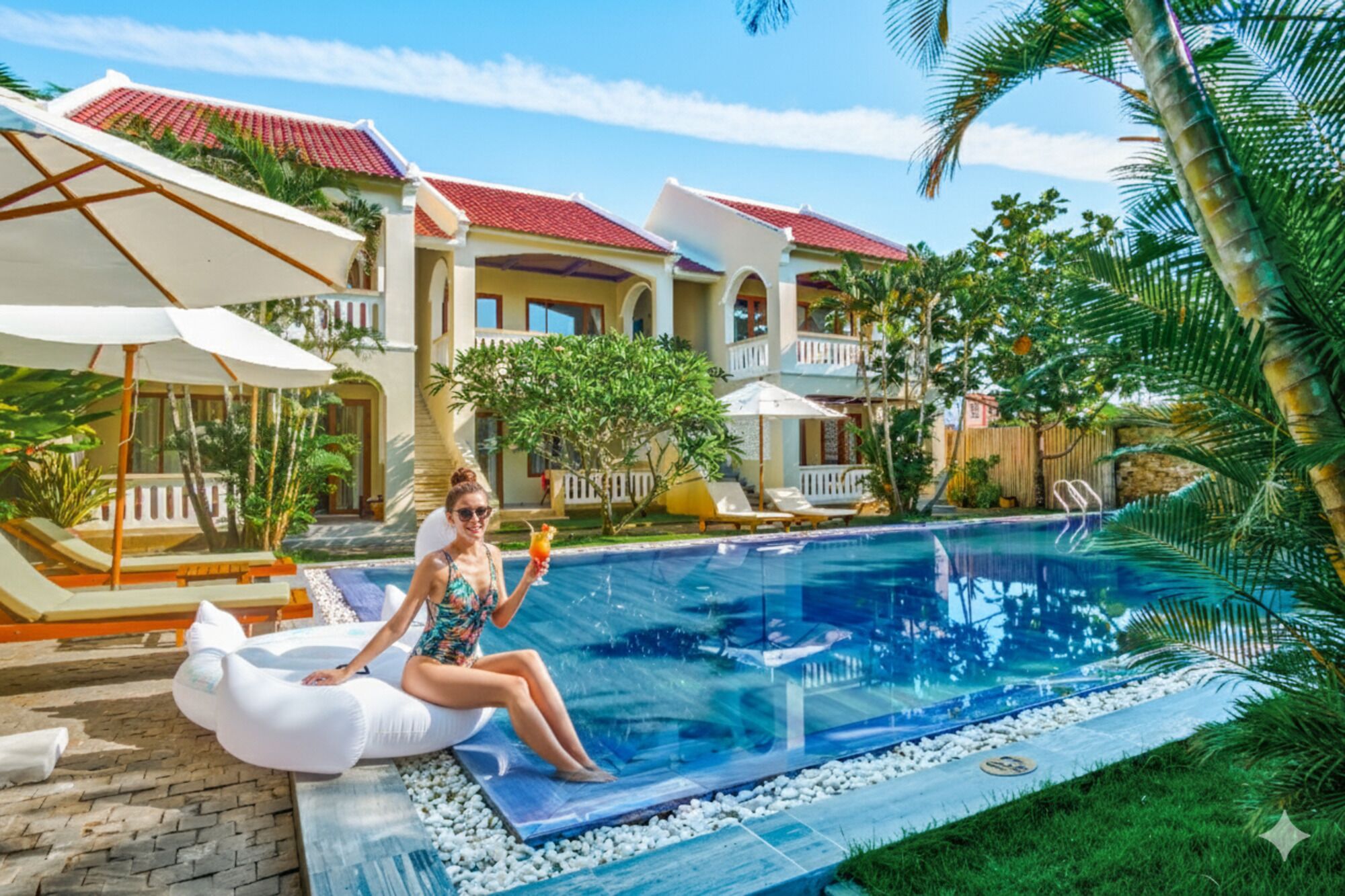 Outdoor pool, open 7 AM to 10:30 PM, pool umbrellas, sun loungers