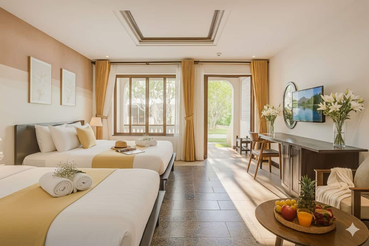 1 habitación, caja de seguridad en la habitación y escritorio