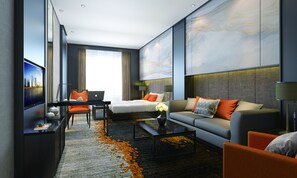 Minibar, coffres-forts dans les chambres, bureau, rideaux occultants