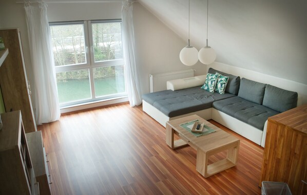 Panoramic Apartment, Private Bathroom, River View (Studio Suite) | Lounge