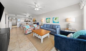 Condo, 2 Bedrooms | Living area | TV - Edgewater Unit #304 2 Bedroom Condo by RedAwning (South Padre Island)
