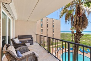 Balcony - Beach House Unit #302 2 Bedroom Condo by RedAwning (South Padre Island)