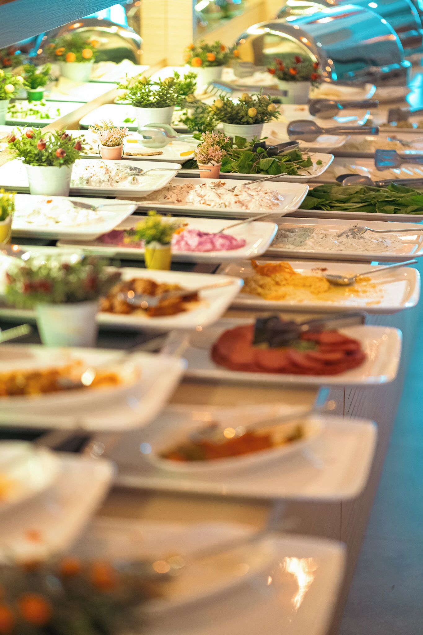 breakfast, lunch and dinner served