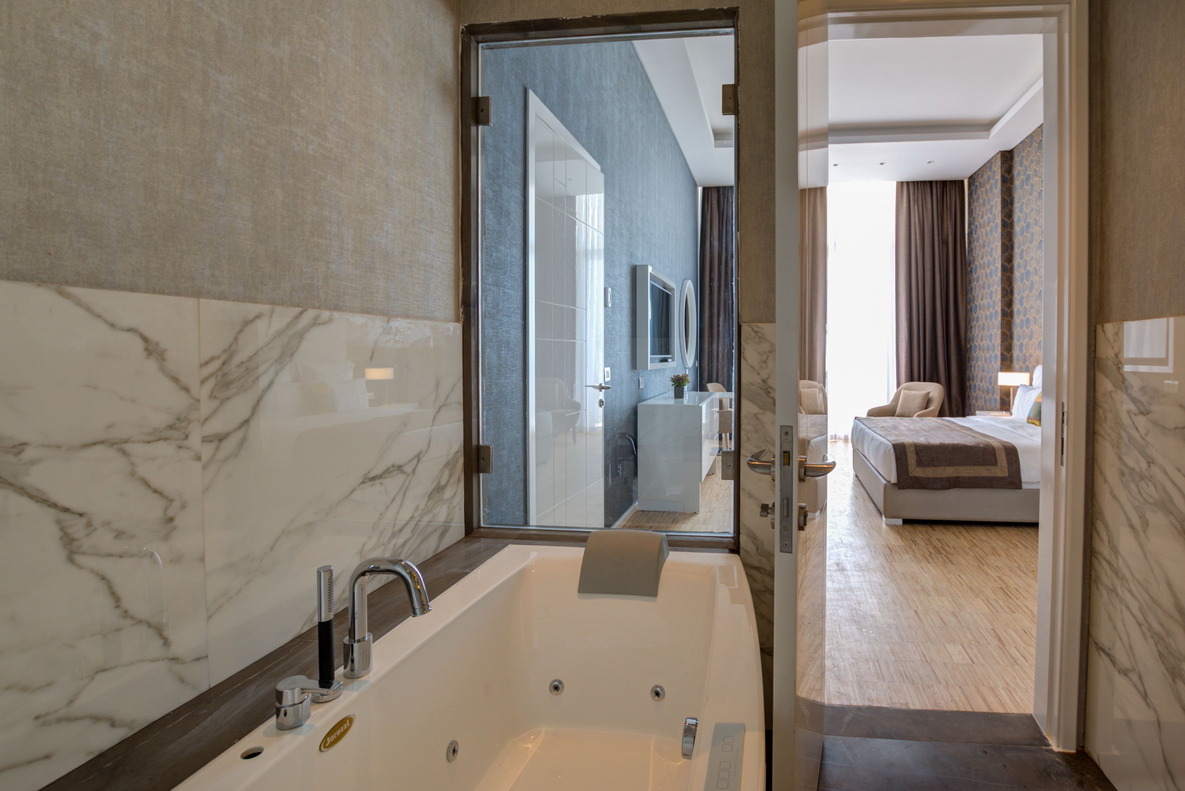 free toiletries, hair dryer, bathrobes, slippers