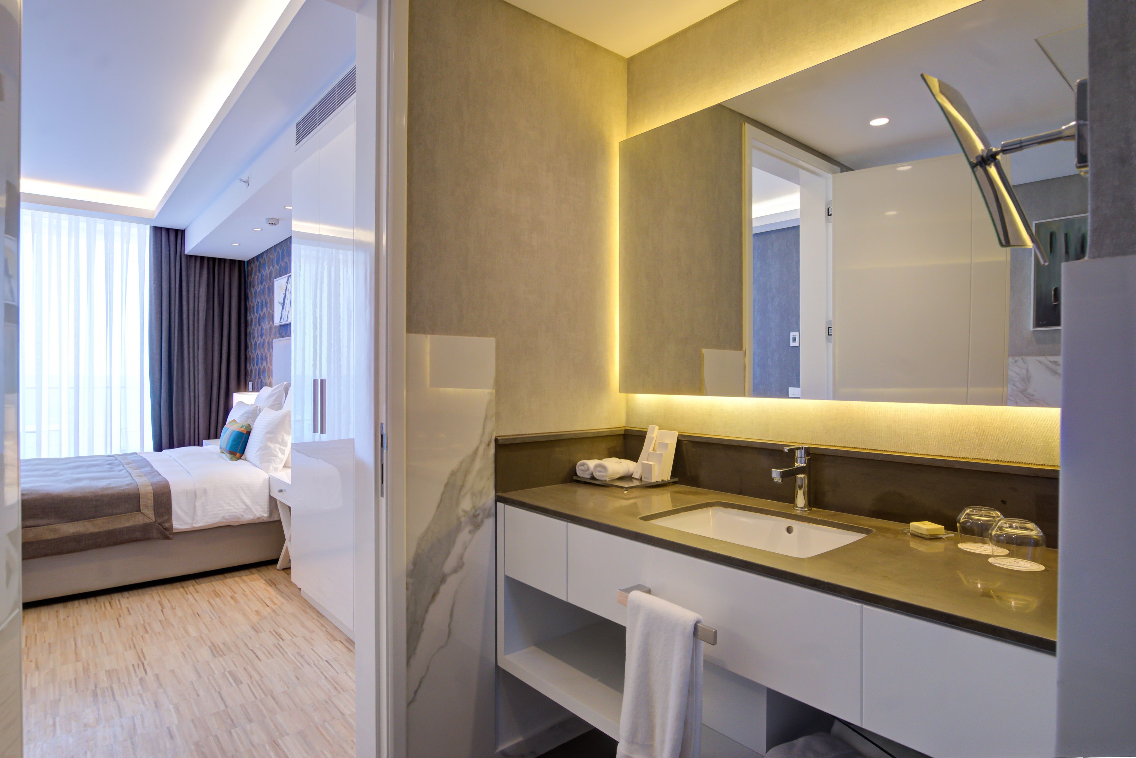 free toiletries, hair dryer, bathrobes, slippers