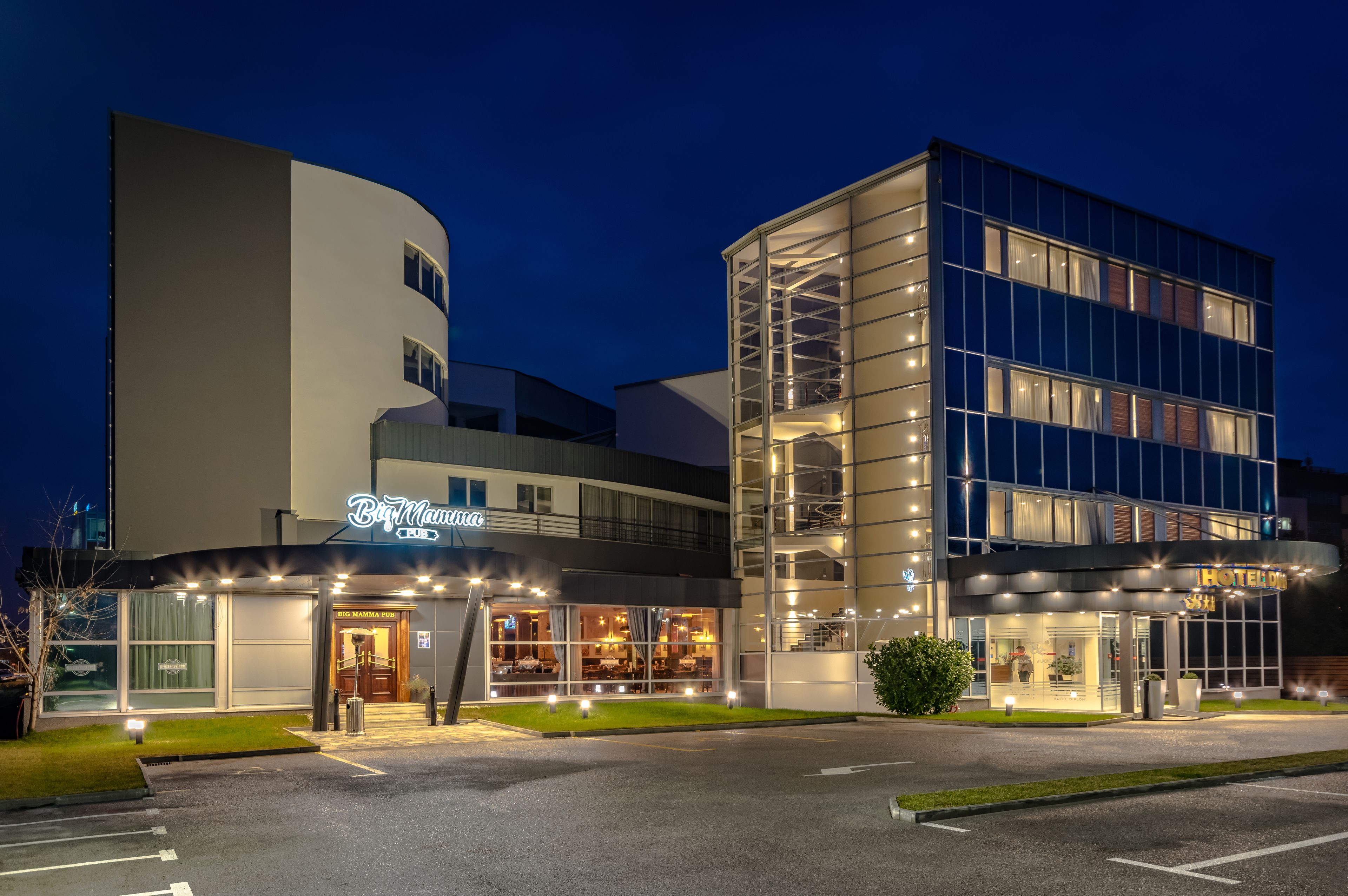 Front of property - evening/night