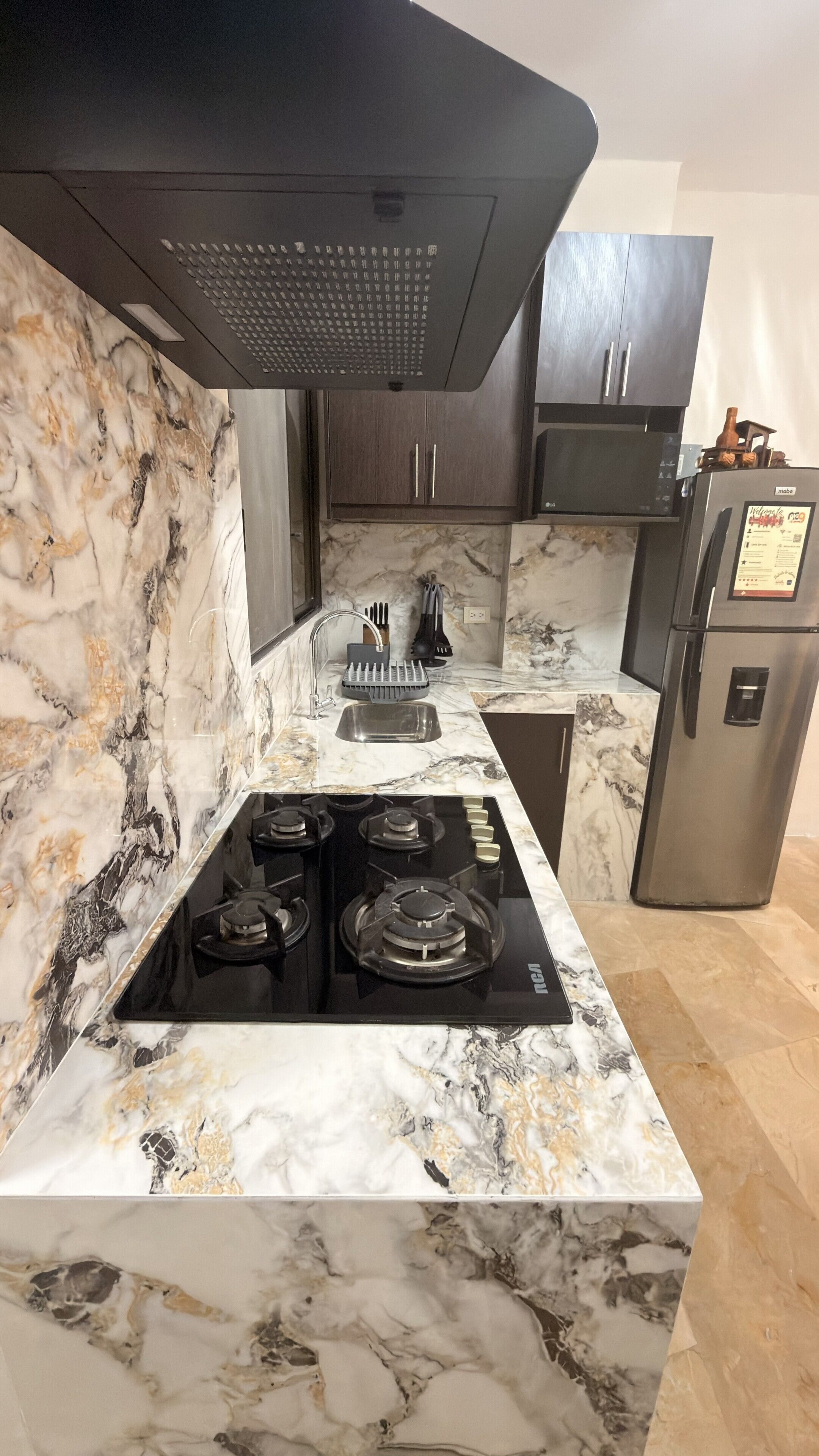 Apartment, 2 Bedrooms | Private kitchen | Full-sized fridge, microwave, oven, stovetop