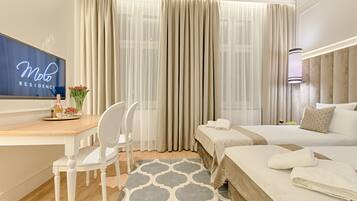 Studio, 1 Double or 2 Twin Beds | 1 bedroom, premium bedding, soundproofing, iron/ironing board