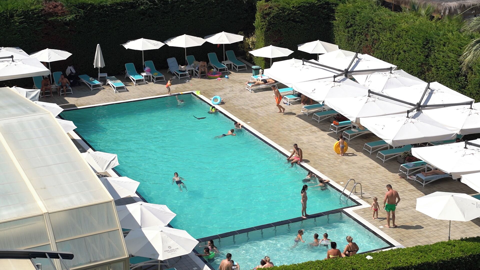 Indoor pool, seasonal outdoor pool