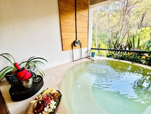 Suite, hidromasaje, vista al jardín | Tina de hidromasaje privada