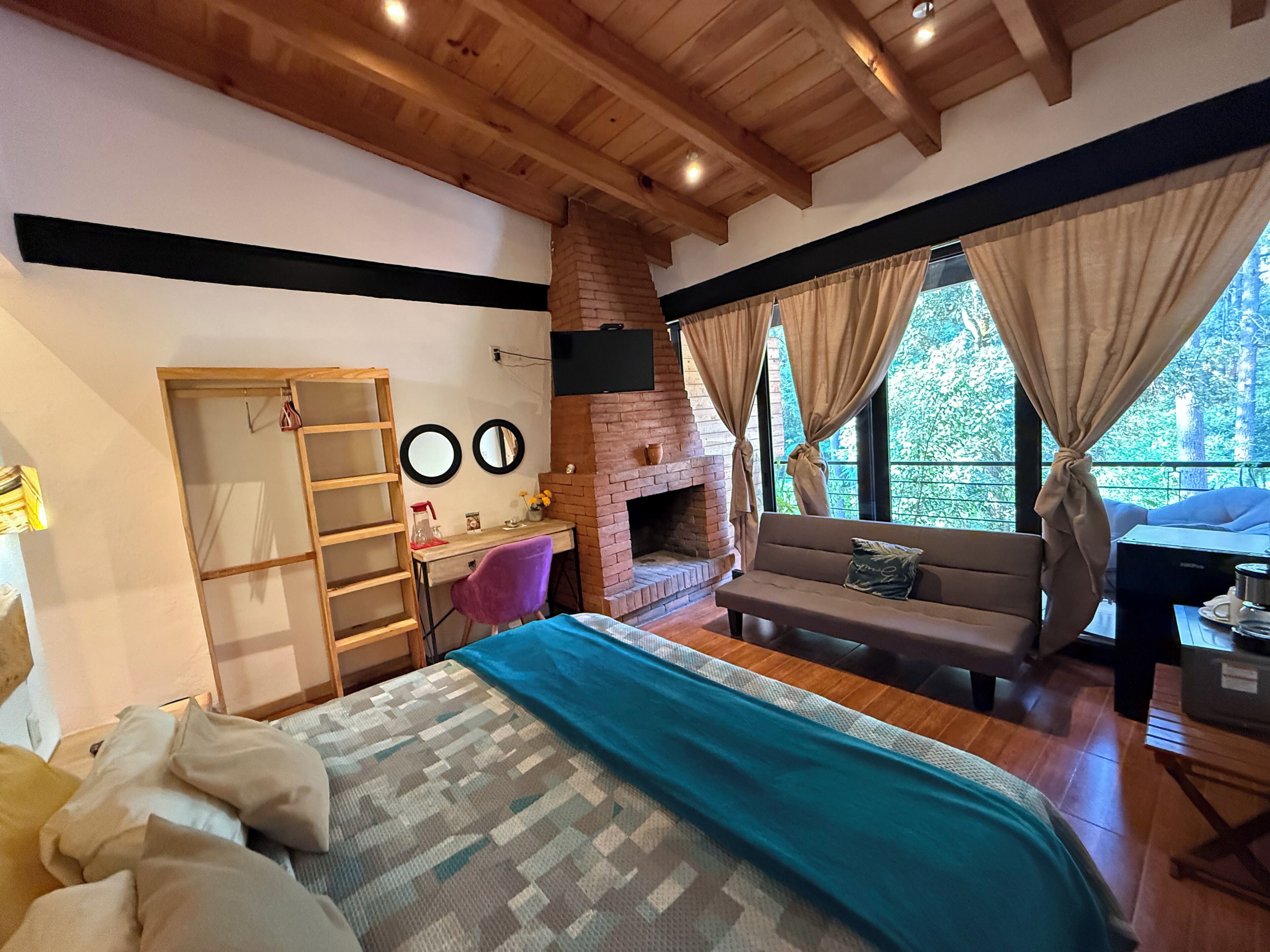 Superior Room, Fireplace | View from room