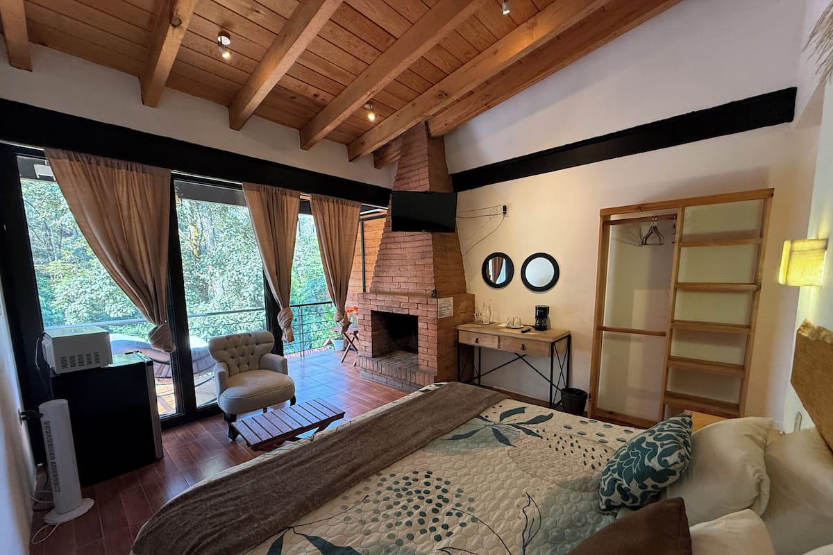 Superior Room, 1 King Bed with Sofa bed, Fireplace | View from room