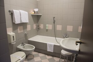 Bathroom | Shower, free toiletries, hair dryer