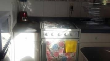 Microwave, stovetop, dishwasher, cookware/dishes/utensils