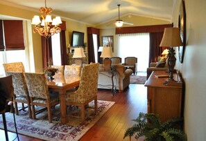 Smart TV, fireplace, video games