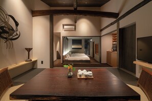 Private Vacation Home, Non Smoking, Hinaya Ichi | Living area | Flat-screen TV - Hinaya Gojo (Kyoto)