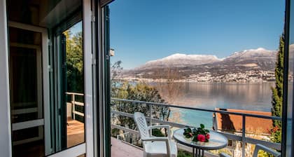 Beautiful shoreline holiday home with private mooring, Njivice, Montenegro