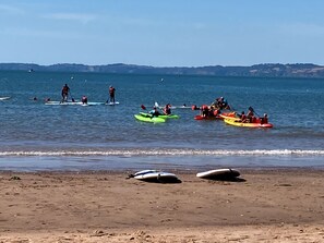 Beach nearby, sun loungers
