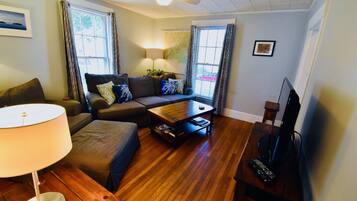 Smart TV, DVD player, books