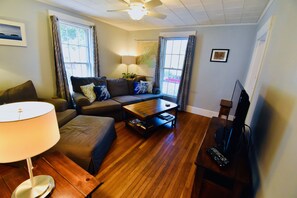 Smart TV, DVD player, books