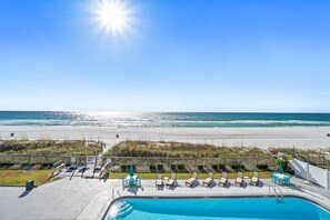 A heated pool - Beachfront Condo With Stunning Views, 3rd Floor, Pool Access, Mariner West (Panama City)