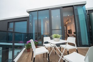 Grand Quadruple Room, 2 Double Beds, Balcony | Terrace/patio - Galilee (Magong)