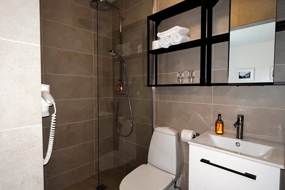 standard double or twin room, private bathroom | bathroom | shower, free toiletries, hair dryer, bathrobes