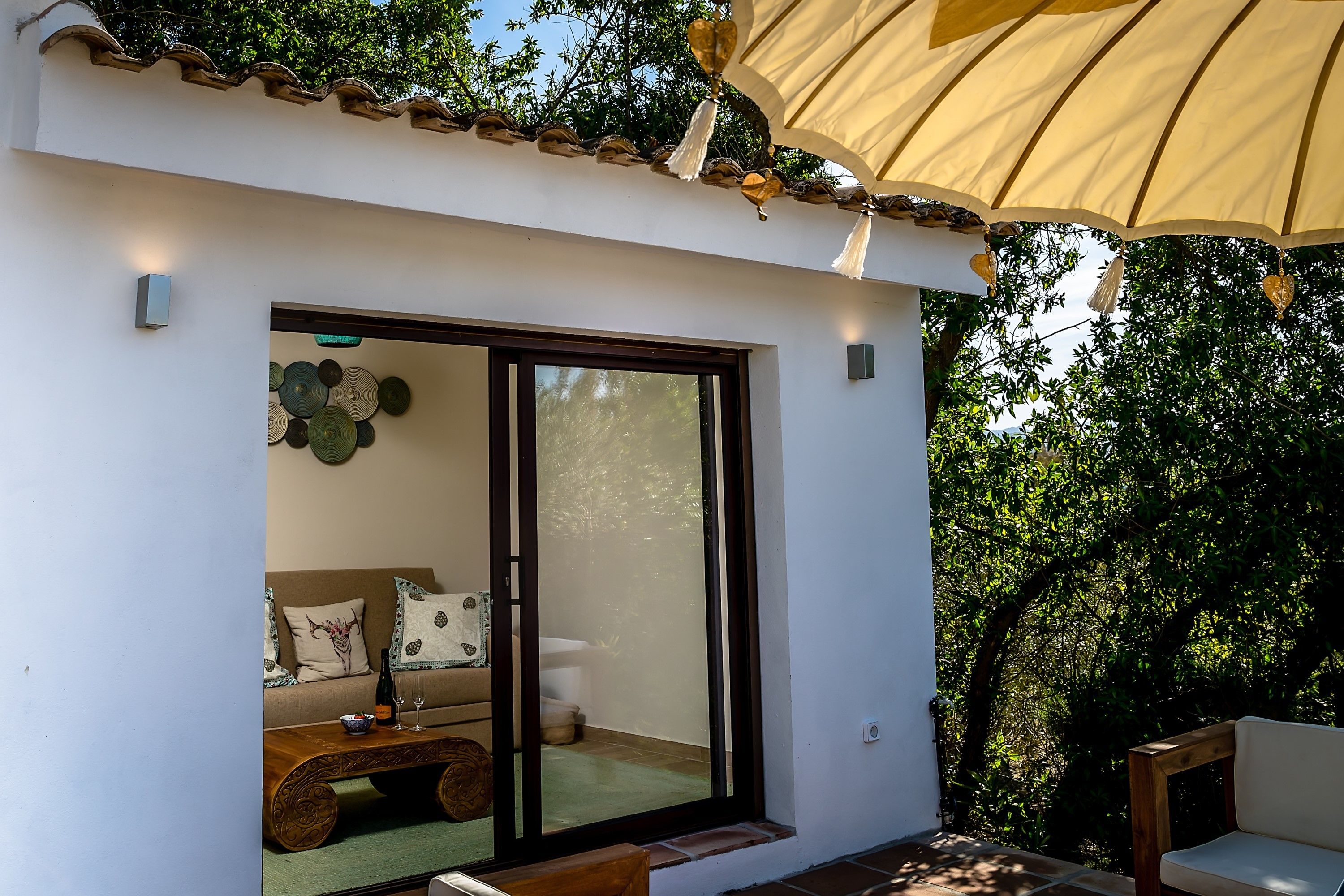 Double Room, 1 King Bed (Es Vedra) | Living area | Flat-screen TV