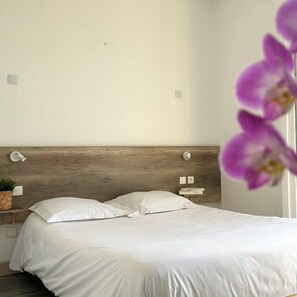 Doppelzimmer, Balkon, Meerseite | Individuell dekoriert, individuell eingerichtet, Bügeleisen/Bügelbrett