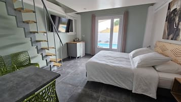 Appartement Duplex Familial, vue piscine (africa) | 1 dormitorio, ropa de cama de alta calidad, colchones Select Comfort