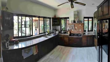 3-Bedroom Villa with Private Pool | Private kitchen | Full-size fridge, microwave, stovetop, coffee/tea maker