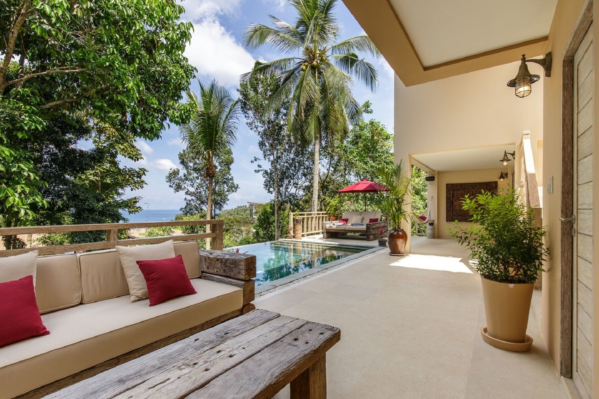 3-Bedroom Karma Villa with Private Pool and Ocean View | Terrace/patio