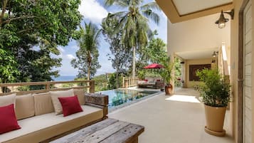 3-Bedroom Karma Villa with Private Pool and Ocean View | Terrace/patio