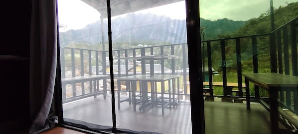 Family Quadruple Room, Multiple Beds, Mountain View | Balcony view