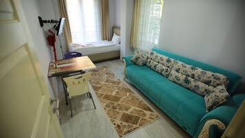 Comfort Apartment, 1 Bedroom, Kitchen, City View | Living room | 55-cm LCD TV with satellite channels, TV, heated floors
