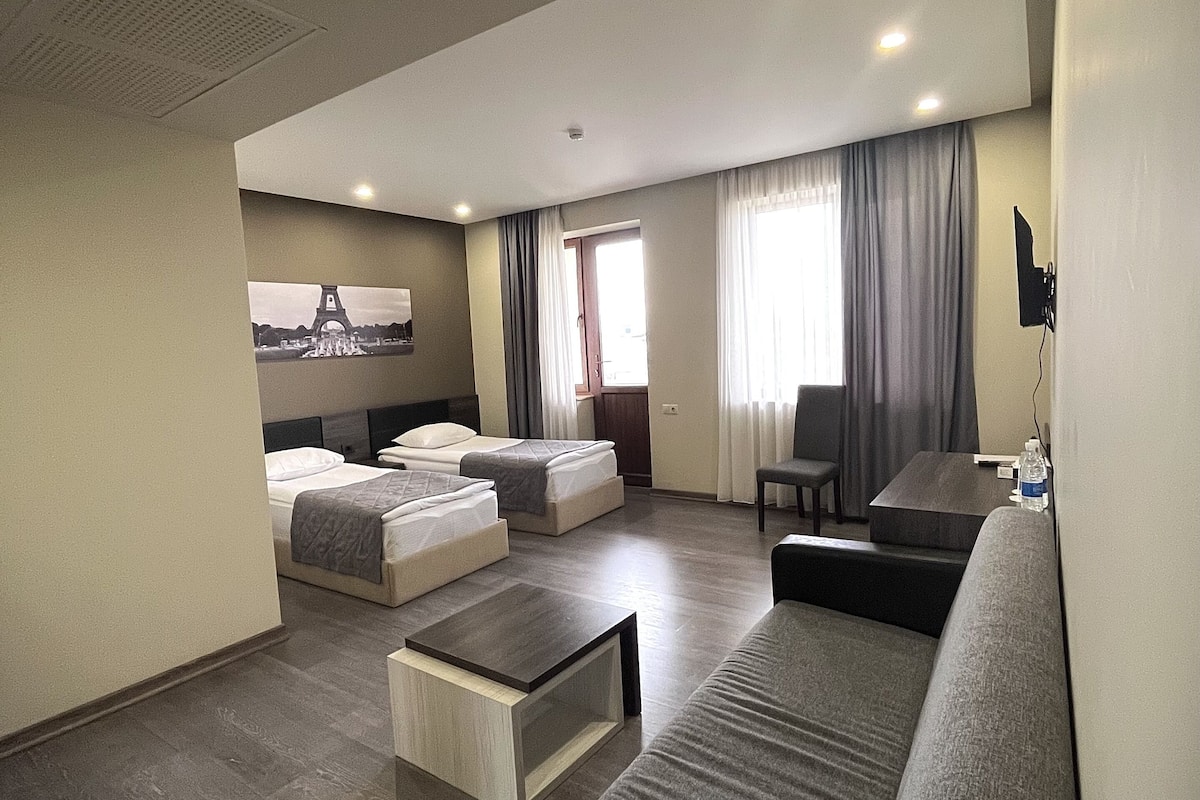 economy twin room | premium bedding, minibar, in-room safe, desk