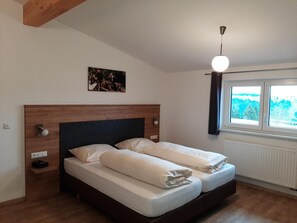 Habitación básica con 1 cama matrimonial o 2 individuales | Wifi gratis y ropa de cama 