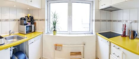 Apartment, 2 Bedrooms, Terrace | Private kitchen | Fridge, microwave, oven, stovetop