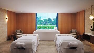 Ruang perawatan pasangan, sauna, hot tub, ruang uap, dan perawatan tubuh