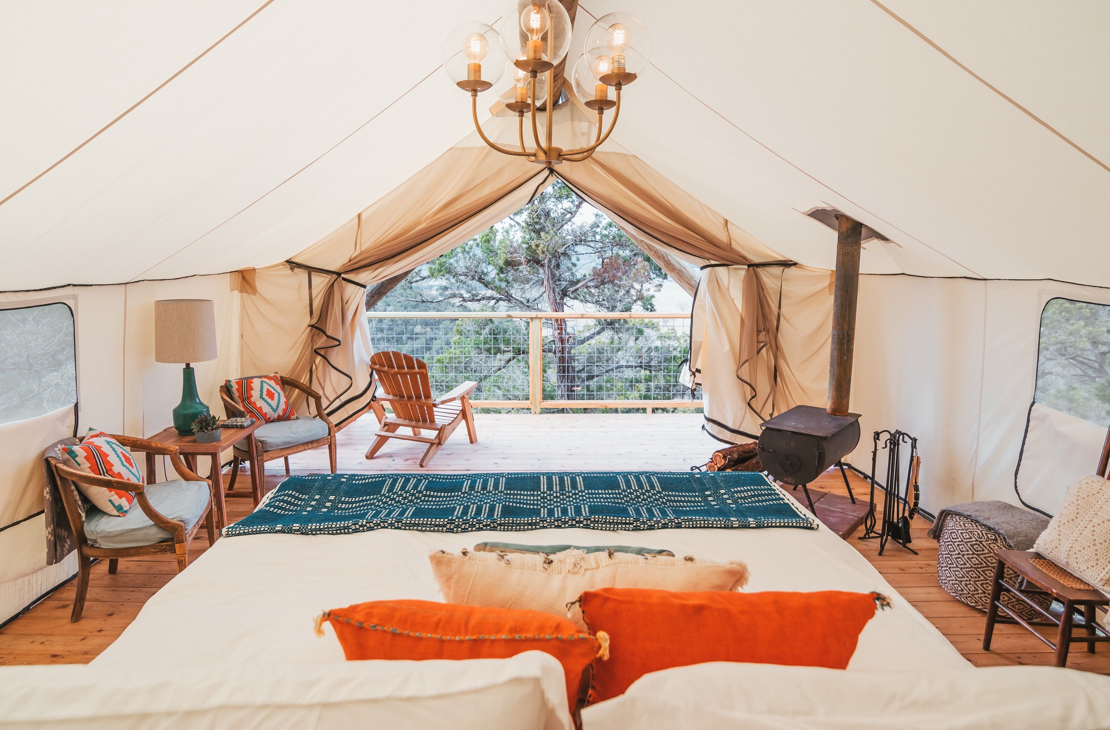 luxury tent, 1 king bed | view from room