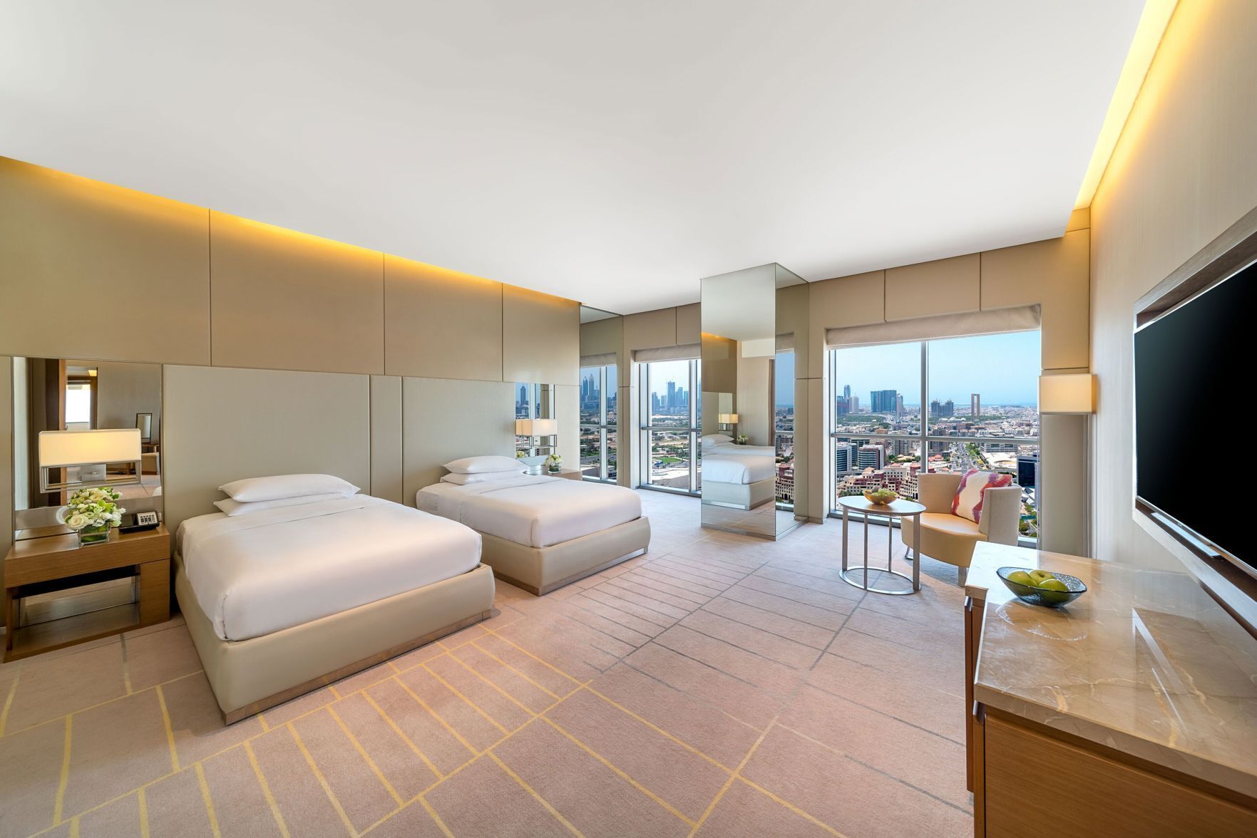 Premium bedding, in-room safe, individually decorated